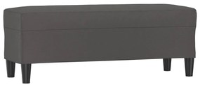 vidaXL Πάγκος Γκρι 100 x 35 x 41 εκ. από Συνθετικό Δέρμα