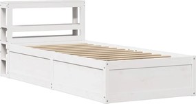 vidaXL Πλαίσιο Κρεβατιού Κεφαλάρι Λευκό 75x190εκ. Μασίφ Πεύκο