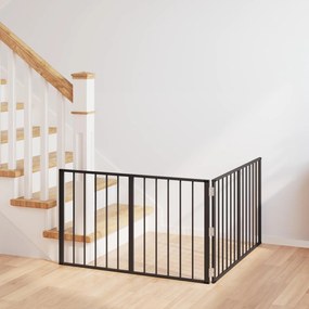 vidaXL Πόρτα Σκύλου 2 pcs Μαύρο 100 x 60 cm Επικαλυμμένος Χάλυβας