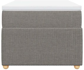 vidaXL Κρεβάτι Boxspring με Στρώμα Taupe 80x200 εκ. Υφασμάτινο