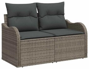 vidaXL Σετ Καναπέ Κήπου με αποθήκευση 6 pcs Γκρι Πολυ ράταν