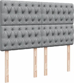 vidaXL Κρεβάτι Boxspring με Στρώμα Αν. Πράσινο 160x200εκ Υφασμάτινο
