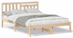 vidaXL Σκελετός Κρεβατιού Καφέ 120 x 200 cm Μασίφ ξύλο πεύκου