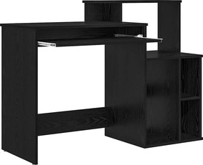 vidaXL Γραφείο Μαύρη Οξυά 120,5 x 44 x 88,5 cm Επεξεργασμένο Ξύλο