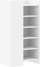 vidaXL Παπουτσοθήκη Λευκή 52x37,5x100 εκ. από Επεξεργασμένο Ξύλο