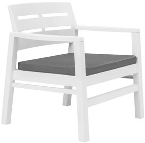 vidaXL Σαλόνι Κήπου 3 Τεμαχίων Λευκό Πλαστικό