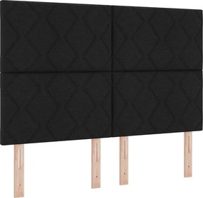 vidaXL Κεφαλάρι Μαύρο 144 cm ύφασμα