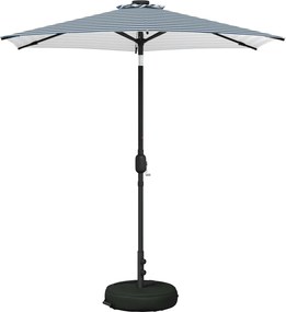 vidaXL Ομπρέλα Κήπου με LED Φώτα και Βάση 230 x 230 εκ Πολυεστέρας