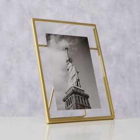 Κορνίζα Μεταλλική Χρυσή Matte 10x15εκ. Saga MSA 20-25-960