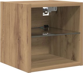 vidaXL Ντουλάπι TV 8 pcs Artisan Oak Γυαλί
