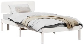 vidaXL Σκελετός Κρεβατιού Λευκό 80 x 200 cm Μασίφ ξύλο πεύκου
