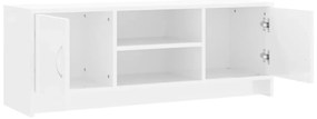 vidaXL Έπιπλο Τηλεόρασης Γυαλ. Λευκό 102x30x37,5 εκ Επεξεργασμένο Ξύλο