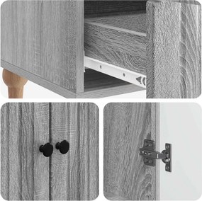 vidaXL Πλαϊνό γραφείο Γκρι Sonoma 66 x 34,5 x 95 εκ.