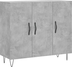 vidaXL Ντουλάπι Γκρι Σκυροδέματος 90x34x80 εκ. Επεξεργασμένο Ξύλο