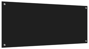 vidaXL Πίσω Πάνελ Κουζίνας Μαύρο 120 x 50 x 0,6 εκ. σκληρυμένο γυαλί