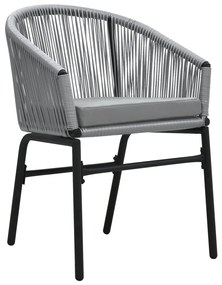 vidaXL Σετ Τραπεζαρίας Κήπου 7 Τεμαχίων Γκρι