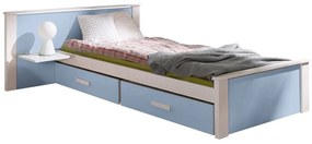 Κρεβάτι Henderson 117, Μονόκλινο, Μπλε, 80x180, Πλαστικοποιημένη μοριοσανίδα, Τάβλες για Κρεβάτι, 139x190x72cm, 54 kg, Ξύλο: Πεύκο | Epipla1.gr