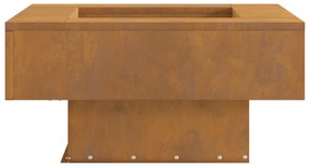 vidaXL Τετράγωνο Τζάκι 60x60x30 εκ από Ανοξείδωτο Χάλυβα