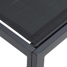vidaXL Σετ Καναπέ Κήπου 8 τμχ. Μαύρο Αλουμίνιο