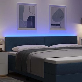 vidaXL LED κεφαλάρι με LED ταινίες φωτός Μπλε 200 cm ύφασμα