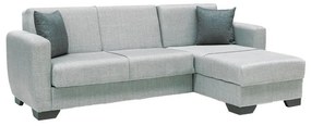 Γωνιακός Καναπές Κρεβάτι New Dolce Fylliana Ανοιχτό Γκρί 240x146x85εκ 240x146x85 εκ.
