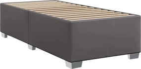 vidaXL Κρεβάτι Boxspring με Στρώμα Γκρι 80 x 200 εκ. Συνθετικό Δέρμα