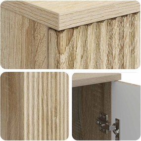 vidaXL Γραφείο Sonoma Δρυς 142,5 x 50 x 75 εκ. Επεξεργασμένο Ξύλο
