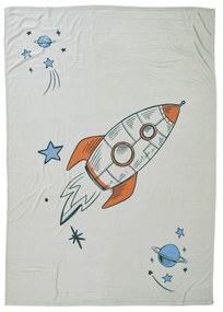 DAS BABY ΚΟΥΒΕΡΤΑ FLEECE 80X110 BABY FUN 4912 BLUE, GREY, ORANGE