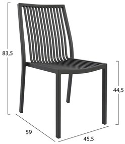 Καρέκλα BRONCA C5129.02 Αλουμινίου Γκρι 45,5x59x83,5 εκ. 45.5x59x83.5 εκ.
