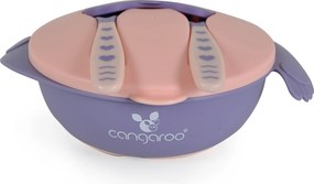 Feeding bowl with fork and spoon Jelly pink F1730