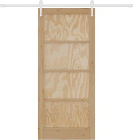 vidaXL Συρόμενη Πόρτα ORKDAL Φυσικό και Λευκό 86 x 198,5 cm
