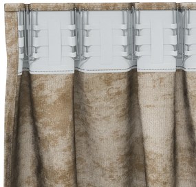 vidaXL κουρτίνες  2 τεμ με τρύπες σαμπάνια 140x140 εκ