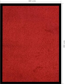 vidaXL Πατάκι Εισόδου Κόκκινο 60 x 80 εκ.