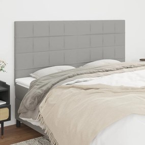vidaXL Κεφαλάρι Ανοιχτό Γκρι 180x5x118/128 εκ. Ύφασμα