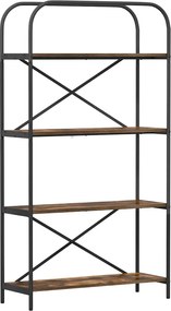vidaXL Ράφι Βιβλίων 4 επιπέδων 80 x 30 x 146 εκ Επεξεργασμένο ξύλο