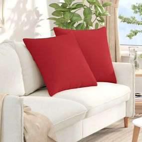 vidaXL Μαξιλάρι Καναπέ 2 pcs Κόκκινο 80 x 80 cm ύφασμα