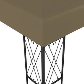 vidaXL Κιόσκι Taupe 3 x 4 μ. Υφασμάτινο