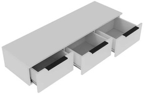 Κονσόλα με 3 συρτάρια Doha pakoworld σε λευκή απόχρωση 120x39x22cm