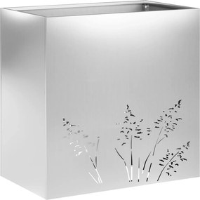 vidaXL Γλάστρα Κήπου 2 τμχ. Ασημί 50 x 30 x 49 εκ