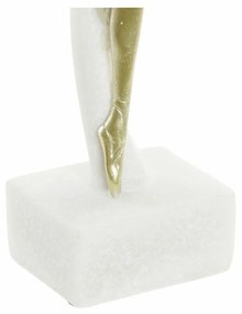 Διακοσμητική Φιγούρα DKD Home Decor Λευκό Χρυσό Ρομαντικό Μπαλαρίνα Μπαλέτου 13,5 x 12,5 x 40 cm