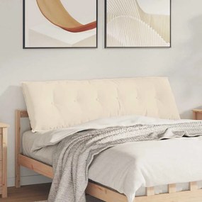 vidaXL Μαξιλάρι Πλάτης Μπεζ 160 x 50 cm Ύφασμα Μικροΐνας