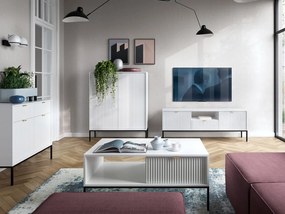 Ντουλάπι Lima L101, Μαύρο, Άσπρο, 125x104cm, Αριθμός θυρών: 239cm, 47 kg, Πλαστικοποιημένη μοριοσανίδα | Epipla1.gr