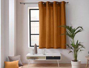 Κουρτίνα Παραθύρου Mέτριας Σκίασης Twily Douceur d'intérieur με τρουκς και διαστάσεις 135x180cm - Camel Brown