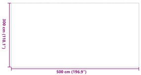 vidaXL Εξωτερικό χαλί  'ARAKIL' Μαύρο και Γκρι 300x500 εκ PP