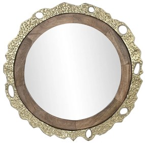 Τοίχο καθρέφτη DKD Home Decor Καφέ Χρυσό 78,5 x 2,5 x 78,5 cm