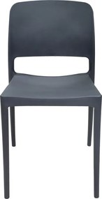 Καρέκλα Fenxy pakoworld pp σε μαύρη απόχρωση 38x42x77εκ