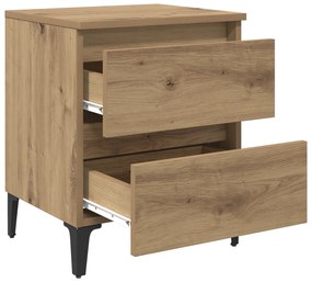 vidaXL Κομοδίνο Καλλιτεχνικό Δρυς 40x35x50 εκ. Επεξεργασμένο Ξύλο