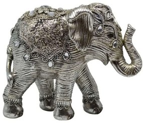 Διακοσμητικός Ελέφαντας 815159 15x6x11,5cm Silver Ankor Πολυέστερ