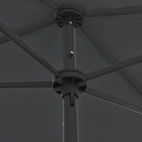 vidaXL Ομπρέλα Θαλάσσης Ανθρακί 180 x 120 εκ.
