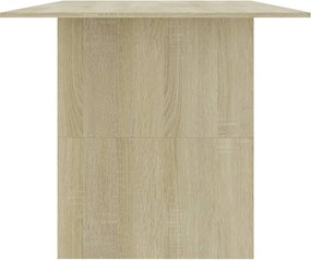 vidaXL Τραπεζαρία Sonoma Δρυς 180 x 90 x 76 εκ. από Επεξ. Ξύλο